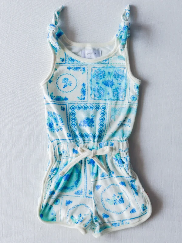 Tiffany Romper - Patchwork Blue