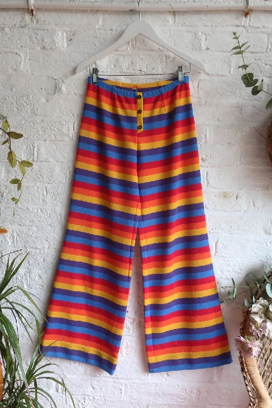 Vintage Wide Leg Trousers - Make A Wish Rainbow - W28 L30