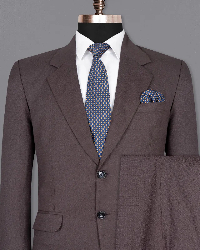 Voodoo Purple Subtle Checked Wool Rich Suit