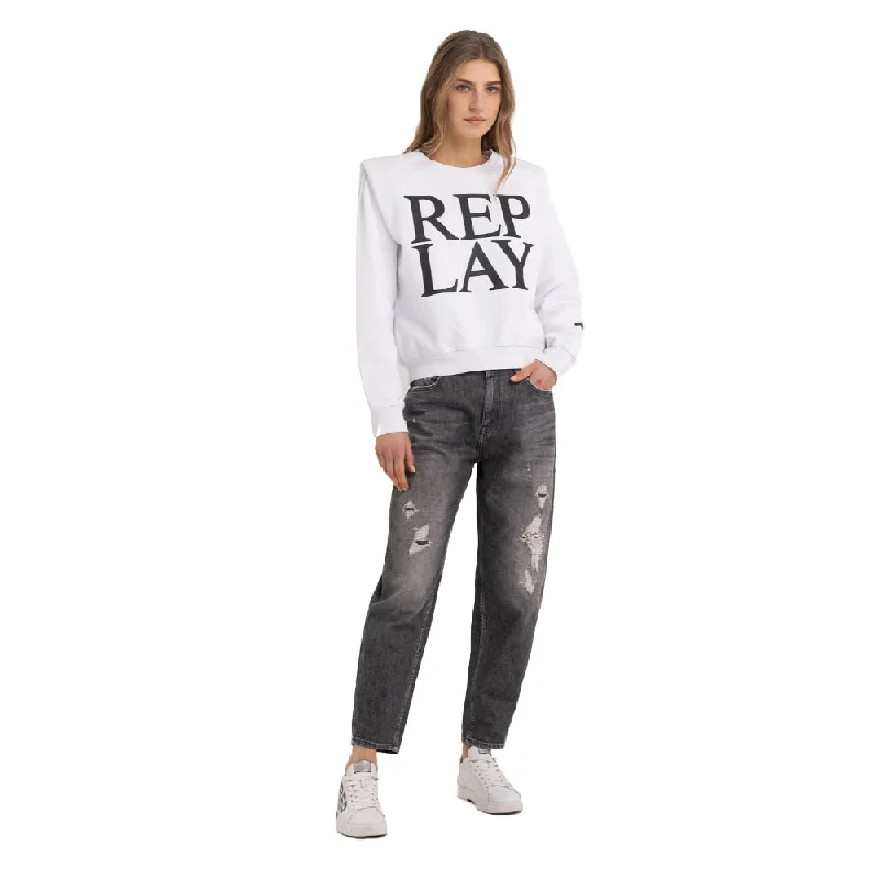 Replay Women's Boxy Fit Sweatshirt with Print