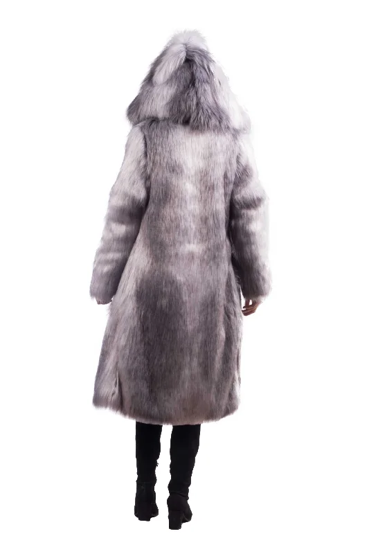 Women's Playa Coat in ""Silvery Fox Tail""