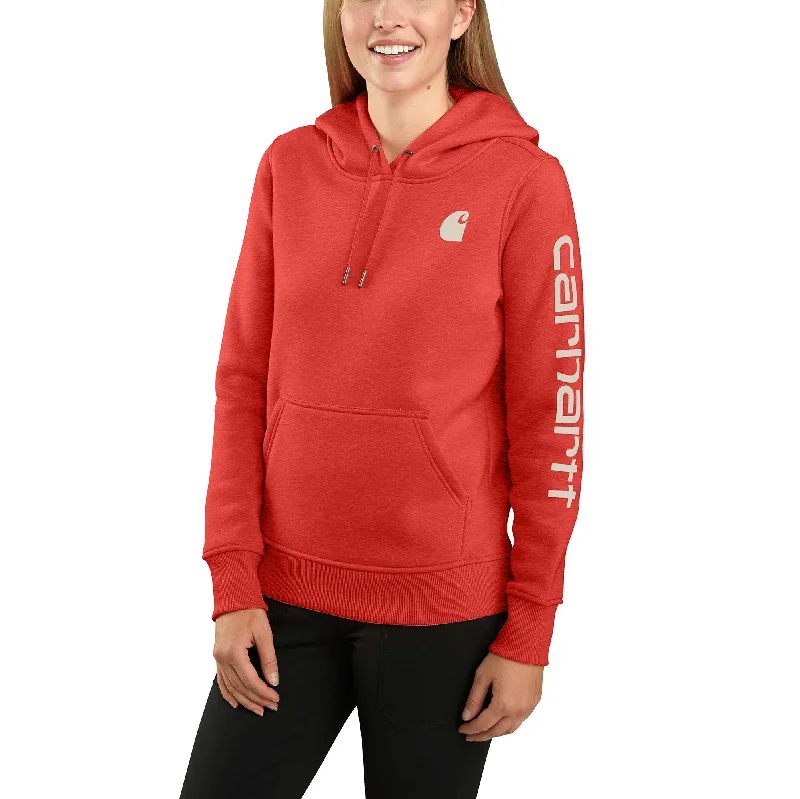 Women's Relaxed Fit Midweight Logo Sleeve Graphic Sweatshirt