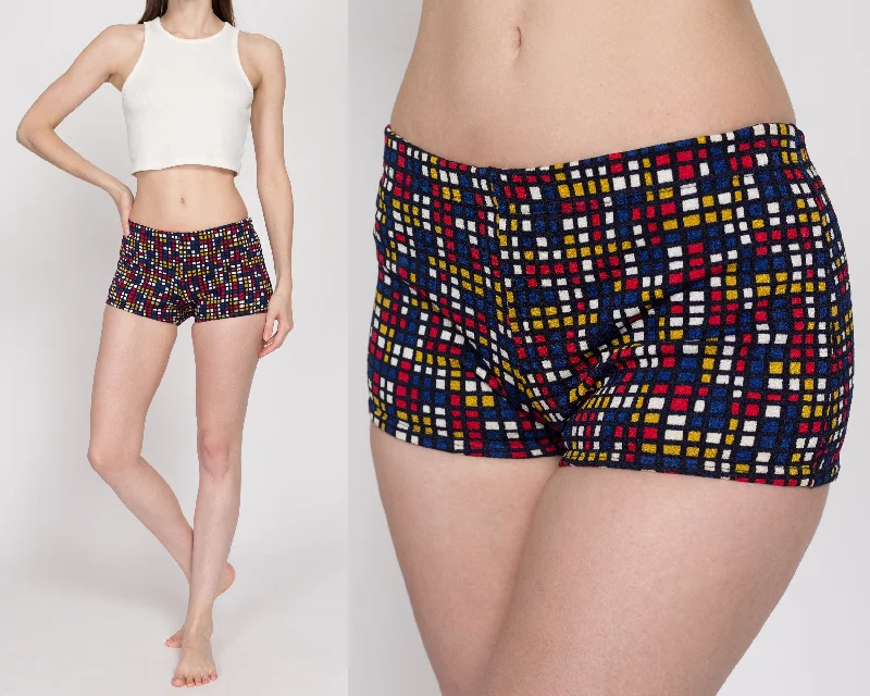 XS-Sm 70s Mondrian Mini Swim Shorts