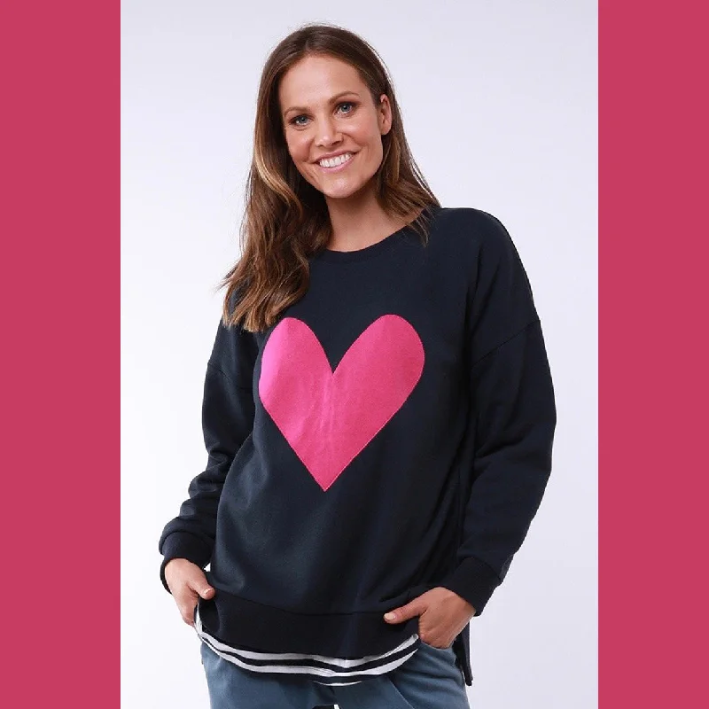 Queen Of Hearts Sweater | stitched heart detail