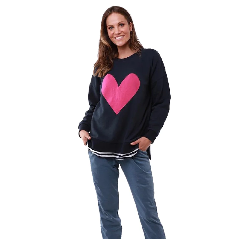 Queen Of Hearts Sweater | stitched heart detail