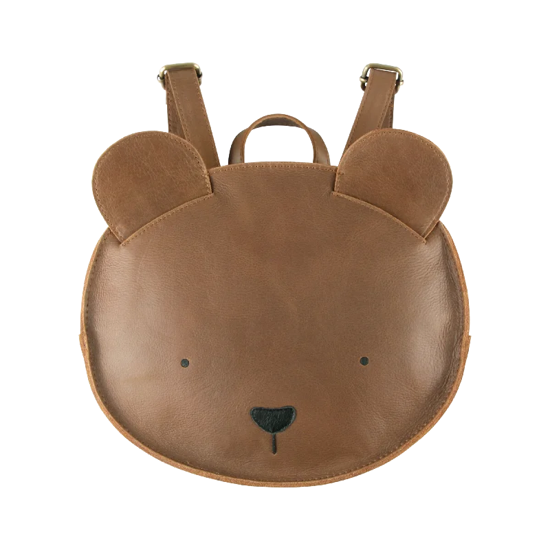 Umi Schoolbag | Bear | Cognac Classic Leather