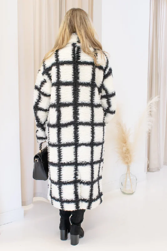 NEW SUNNY SHERPA PLAID COAT