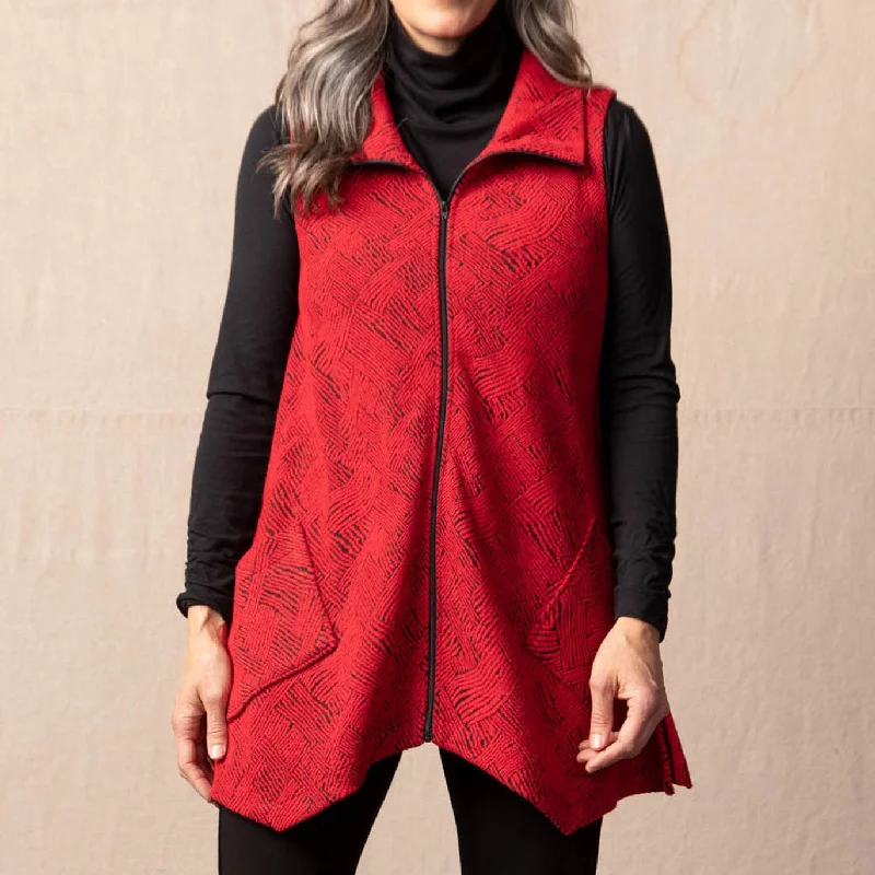 Tivoli Knit Swing Vest - Scarlet (Only L + XXL Left)